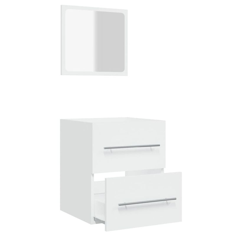 Casa si Gradina - Mobilier - Seturi de mobilier - Seturi baie - Dulap de baie cu oglinda, alb, 41x38,5x48 cm - Infinity.ro