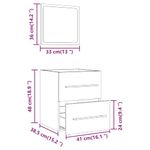 Casa si Gradina - Mobilier - Seturi de mobilier - Seturi baie - Dulap de baie cu oglinda, alb, 41x38,5x48 cm - Infinity.ro