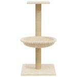 Petshop - Accesorii petshop - Jucarii animale - Ansambluri de joaca - Ansamblu de pisici cu stalp din funie de sisal, crem, 74 cm - Infinity.ro