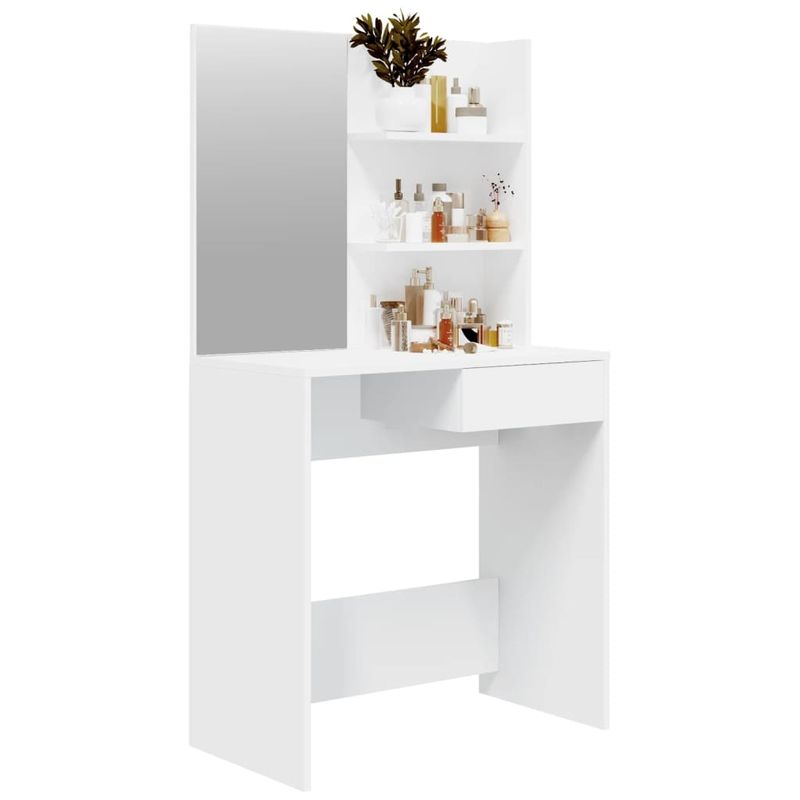Casa si Gradina - Mobilier - Comode si corpuri - Masute de toaleta - Masa de toaleta cu oglinda, alb, 74,5x40x141 cm - Infinity.ro