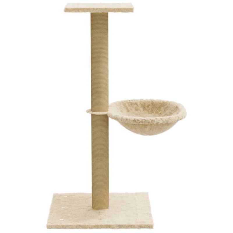 Petshop - Accesorii petshop - Jucarii animale - Ansambluri de joaca - Ansamblu de pisici cu stalp din funie de sisal, crem, 74 cm - Infinity.ro