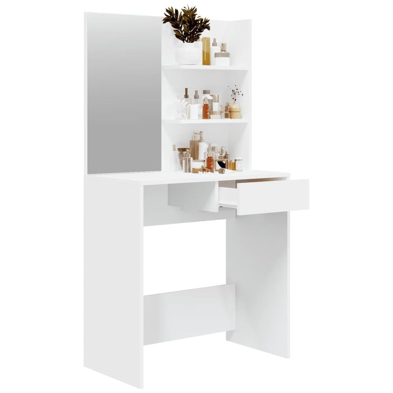 Casa si Gradina - Mobilier - Comode si corpuri - Masute de toaleta - Masa de toaleta cu oglinda, alb, 74,5x40x141 cm - Infinity.ro