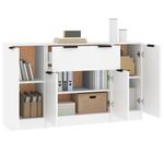 Casa si Gradina - Mobilier - Comode si corpuri - Comode - Servante, 3 piese, alb, lemn prelucrat - Infinity.ro