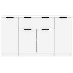 Casa si Gradina - Mobilier - Comode si corpuri - Comode - Servante, 3 piese, alb, lemn prelucrat - Infinity.ro