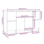 Casa si Gradina - Mobilier - Comode si corpuri - Comode - Servante, 3 piese, alb, lemn prelucrat - Infinity.ro