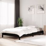 Casa si Gradina - Mobilier - Paturi si accesorii - Paturi - Pat stivuibil, negru, 80x200 cm, lemn masiv de pin - Infinity.ro