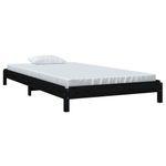 Casa si Gradina - Mobilier - Paturi si accesorii - Paturi - Pat stivuibil, negru, 80x200 cm, lemn masiv de pin - Infinity.ro