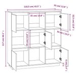 Casa si Gradina - Mobilier - Comode si corpuri - Corpuri bucatarie - Dulap inalt, gri, 110,5x35x117 cm, lemn masiv de pin - Infinity.ro