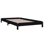 Casa si Gradina - Mobilier - Paturi si accesorii - Paturi - Pat stivuibil, negru, 80x200 cm, lemn masiv de pin - Infinity.ro