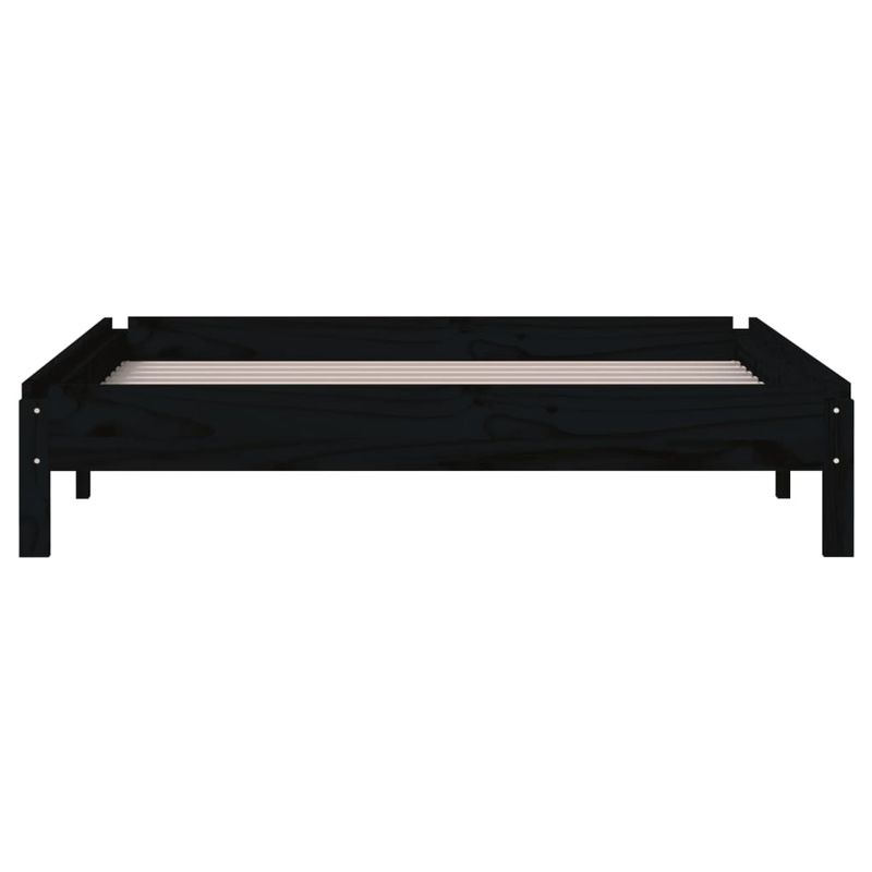Casa si Gradina - Mobilier - Paturi si accesorii - Paturi - Pat stivuibil, negru, 80x200 cm, lemn masiv de pin - Infinity.ro