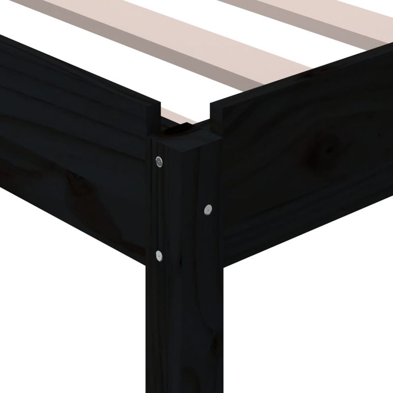 Casa si Gradina - Mobilier - Paturi si accesorii - Paturi - Pat stivuibil, negru, 80x200 cm, lemn masiv de pin - Infinity.ro