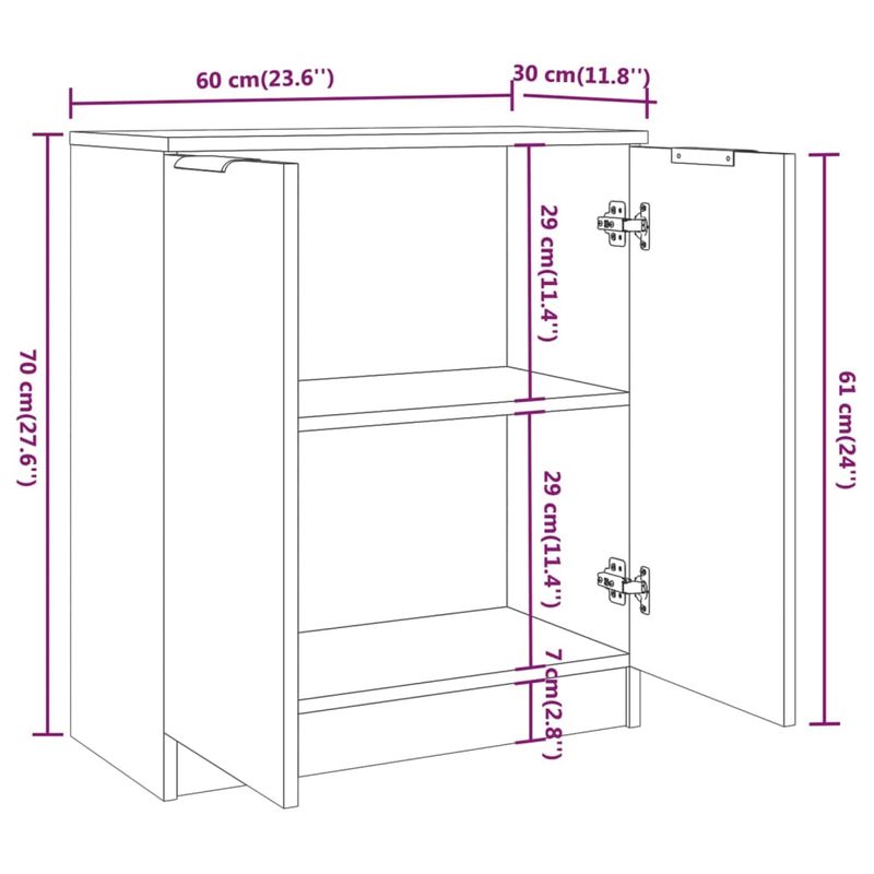Casa si Gradina - Mobilier - Comode si corpuri - Comode - Servante, 3 piese, stejar sonoma, lemn prelucrat - Infinity.ro