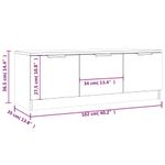 Casa si Gradina - Mobilier - Comode si corpuri - Comode - Comoda TV, stejar fumuriu, 102x35x36,5 cm, lemn prelucrat - Infinity.ro