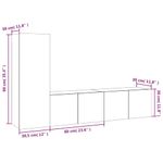 Casa si Gradina - Mobilier - Seturi de mobilier - Seturi living - Set dulap TV, 3 piese, gri sonoma, lemn prelucrat - Infinity.ro
