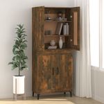 Casa si Gradina - Mobilier - Comode si corpuri - Comode - Servanta, stejar fumuriu, 69,5x34x90 cm, lemn compozit - Infinity.ro