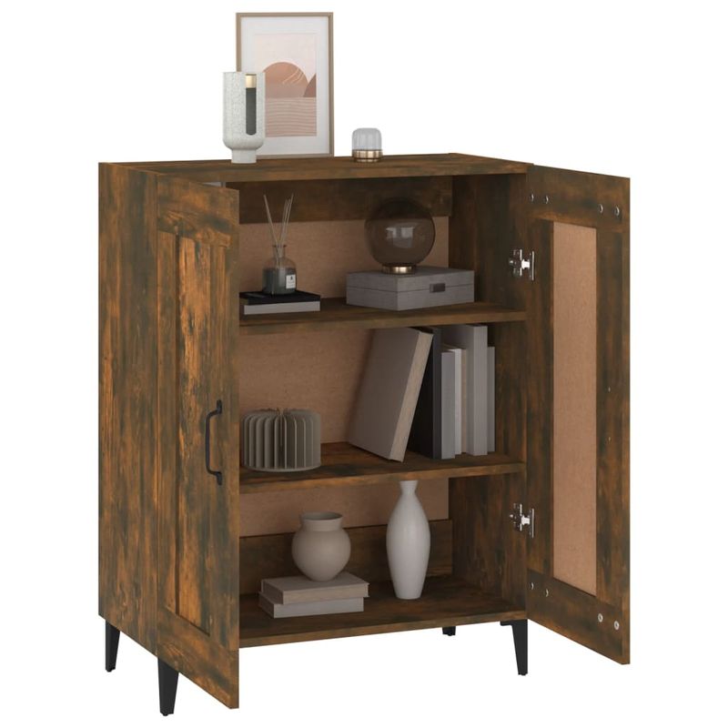 Casa si Gradina - Mobilier - Comode si corpuri - Comode - Servanta, stejar fumuriu, 69,5x34x90 cm, lemn compozit - Infinity.ro