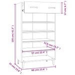 Casa si Gradina - Mobilier - Organizare si depozitare - Organizator incaltaminte - Pantofar, alb, 60x35x105 cm, lemn compozit - Infinity.ro