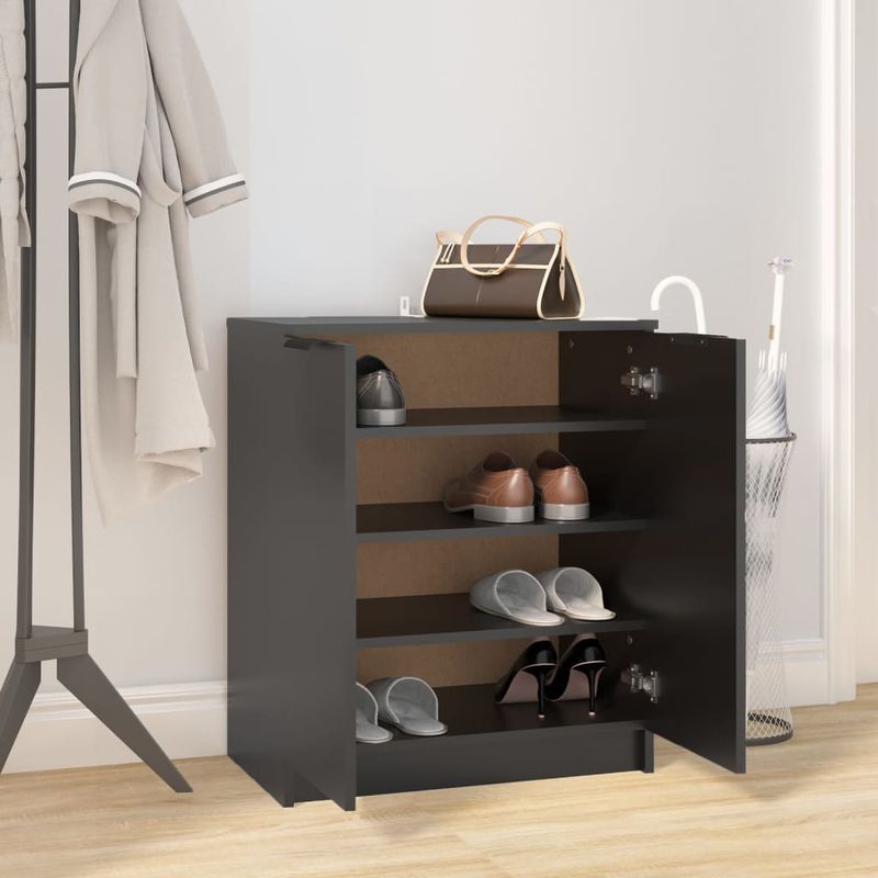 Casa si Gradina - Mobilier - Organizare si depozitare - Organizator incaltaminte - Pantofar, negru, 59x35x70 cm, lemn compozit - Infinity.ro