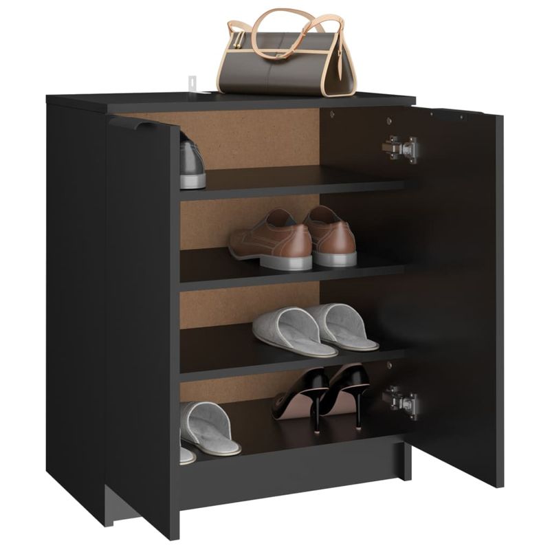 Casa si Gradina - Mobilier - Organizare si depozitare - Organizator incaltaminte - Pantofar, negru, 59x35x70 cm, lemn compozit - Infinity.ro