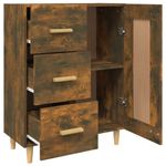Casa si Gradina - Mobilier - Comode si corpuri - Comode - Servanta, stejar fumuriu, 69,5x34x90 cm, lemn compozit - Infinity.ro