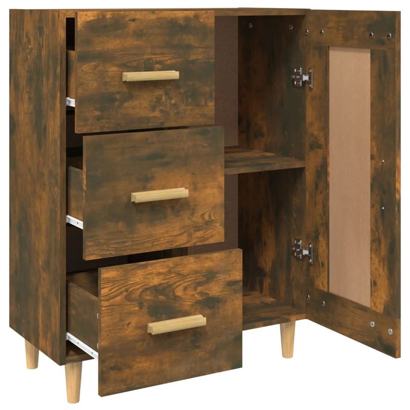 Casa si Gradina - Mobilier - Comode si corpuri - Comode - Servanta, stejar fumuriu, 69,5x34x90 cm, lemn compozit - Infinity.ro