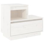 Casa si Gradina - Mobilier - Comode si corpuri - Noptiere - Noptiere, 2 buc., alb, 60x34x51 cm, lemn masiv de pin - Infinity.ro