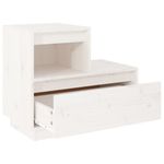 Casa si Gradina - Mobilier - Comode si corpuri - Noptiere - Noptiere, 2 buc., alb, 60x34x51 cm, lemn masiv de pin - Infinity.ro