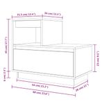 Casa si Gradina - Mobilier - Comode si corpuri - Noptiere - Noptiere, 2 buc., alb, 60x34x51 cm, lemn masiv de pin - Infinity.ro
