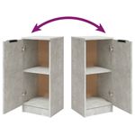 Casa si Gradina - Mobilier - Comode si corpuri - Comode - Servanta, 2 buc., gri beton, 30x30x70 cm, lemn compozit - Infinity.ro