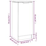 Casa si Gradina - Mobilier - Comode si corpuri - Comode - Servanta, 2 buc., gri beton, 30x30x70 cm, lemn compozit - Infinity.ro