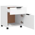 Casa si Gradina/Mobilier/Dulapuri si sifoniere/Dulapuri - Fiset mobil cu roti, alb, 45x38x54 cm, lemn prelucrat - Infinity.ro