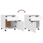 Casa si Gradina/Mobilier/Dulapuri si sifoniere/Dulapuri - Fiset mobil cu roti, alb, 45x38x54 cm, lemn prelucrat - Infinity.ro