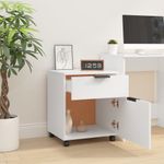 Casa si Gradina/Mobilier/Dulapuri si sifoniere/Dulapuri - Fiset mobil cu roti, alb, 45x38x54 cm, lemn prelucrat - Infinity.ro