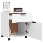 Casa si Gradina/Mobilier/Dulapuri si sifoniere/Dulapuri - Fiset mobil cu roti, alb, 45x38x54 cm, lemn prelucrat - Infinity.ro