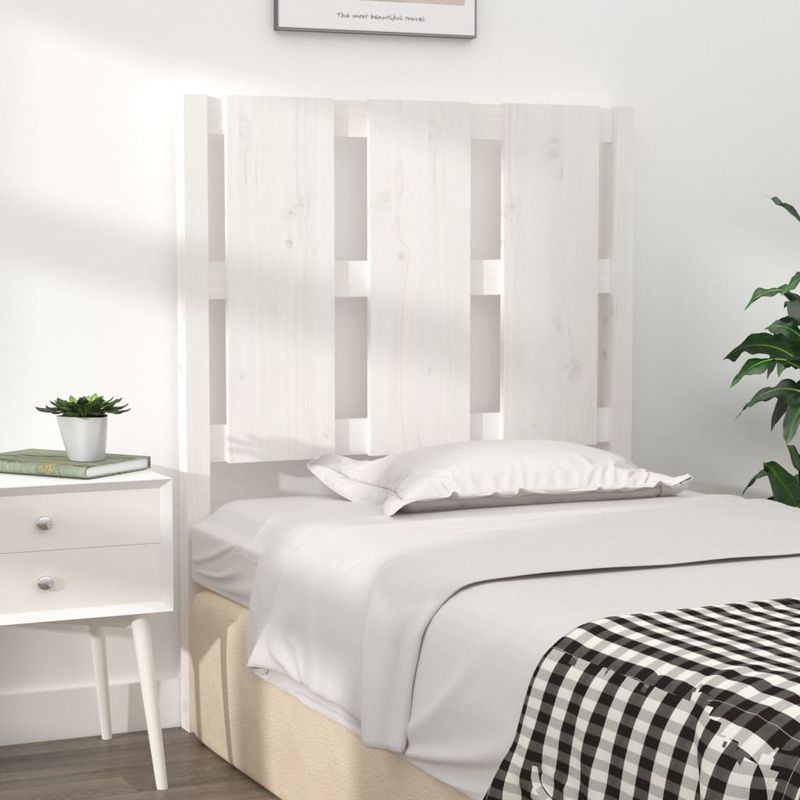 Casa si Gradina - Mobilier - Paturi si accesorii - Accesorii paturi - Tablie de pat tapitata Gri deschis 80 cm Lemn de pin masiv - Infinity.ro