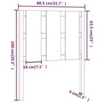 Casa si Gradina - Mobilier - Paturi si accesorii - Accesorii paturi - Tablie de pat tapitata Gri deschis 80 cm Lemn de pin masiv - Infinity.ro