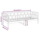 Casa si Gradina - Mobilier - Paturi si accesorii - Paturi - Pat de zi, 90x200 cm, lemn masiv de pin - Infinity.ro