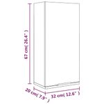 Casa si Gradina - Mobilier - Dulapuri si sifoniere - Dulapuri - Dulap de baie montat pe perete, alb, 32x20x67 cm - Infinity.ro