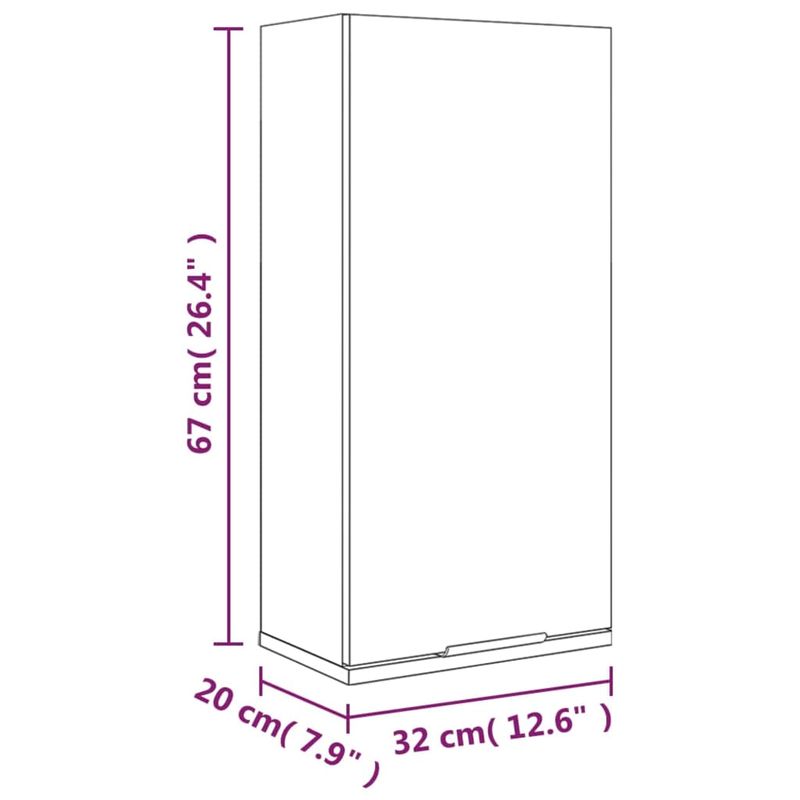 Casa si Gradina - Mobilier - Dulapuri si sifoniere - Dulapuri - Dulap de baie montat pe perete, alb, 32x20x67 cm - Infinity.ro