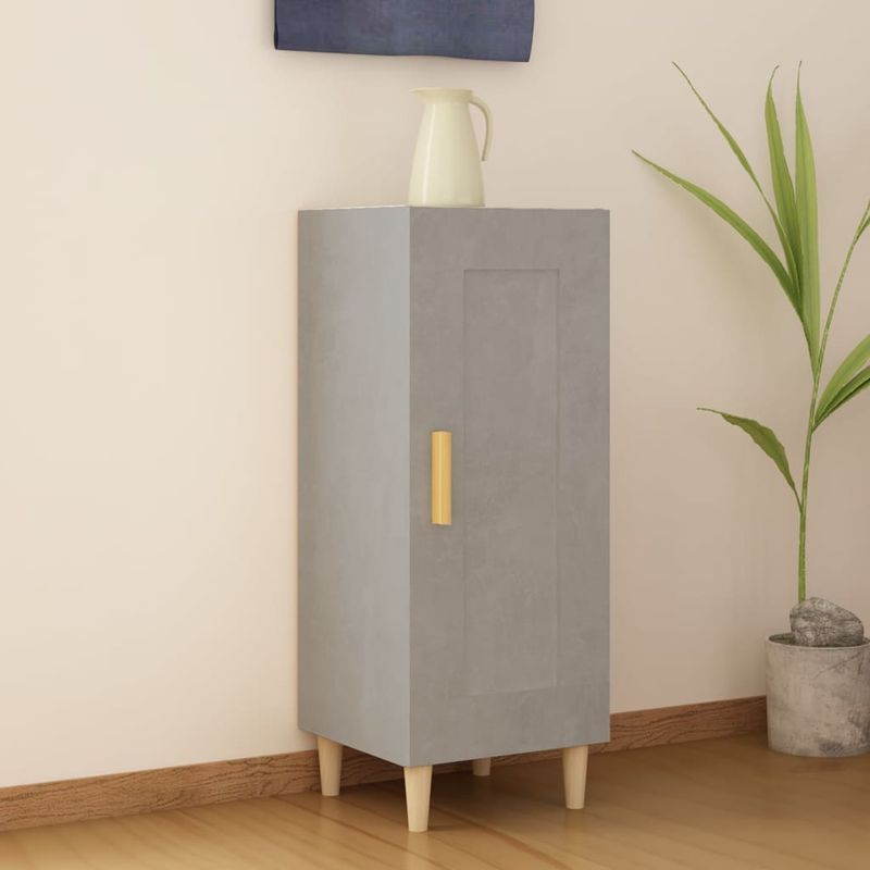 Casa si Gradina - Mobilier - Comode si corpuri - Comode - Servanta, gri beton, 34,5x34x90 cm, lemn compozit - Infinity.ro