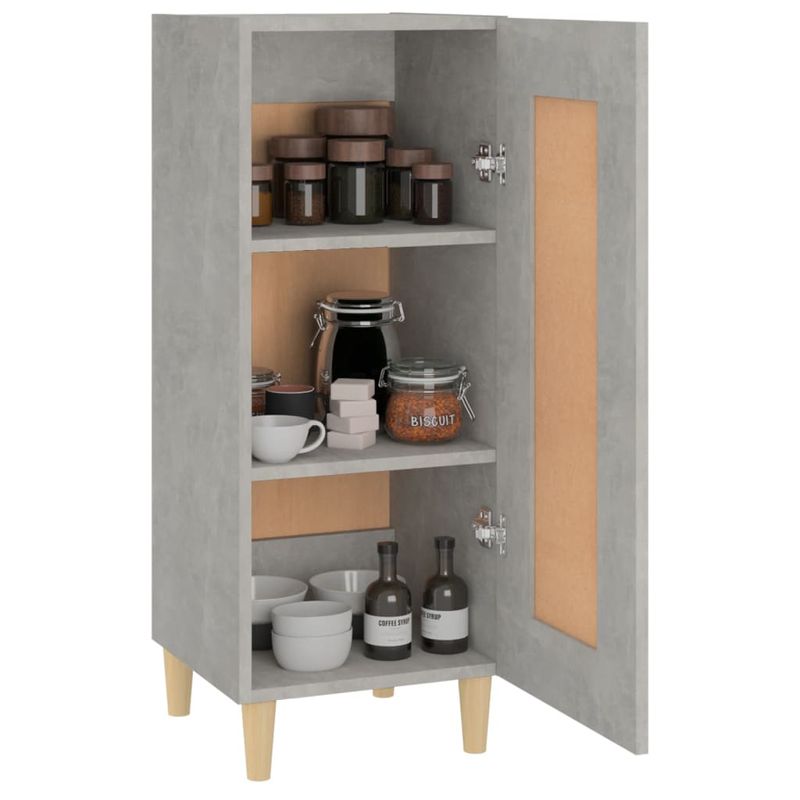 Casa si Gradina - Mobilier - Comode si corpuri - Comode - Servanta, gri beton, 34,5x34x90 cm, lemn compozit - Infinity.ro