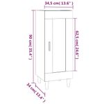 Casa si Gradina - Mobilier - Comode si corpuri - Comode - Servanta, gri beton, 34,5x34x90 cm, lemn compozit - Infinity.ro