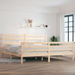 Casa si Gradina - Mobilier - Paturi si accesorii - Paturi - Cadru de pat mic single, 200x200 cm, lemn masiv de pin - Infinity.ro
