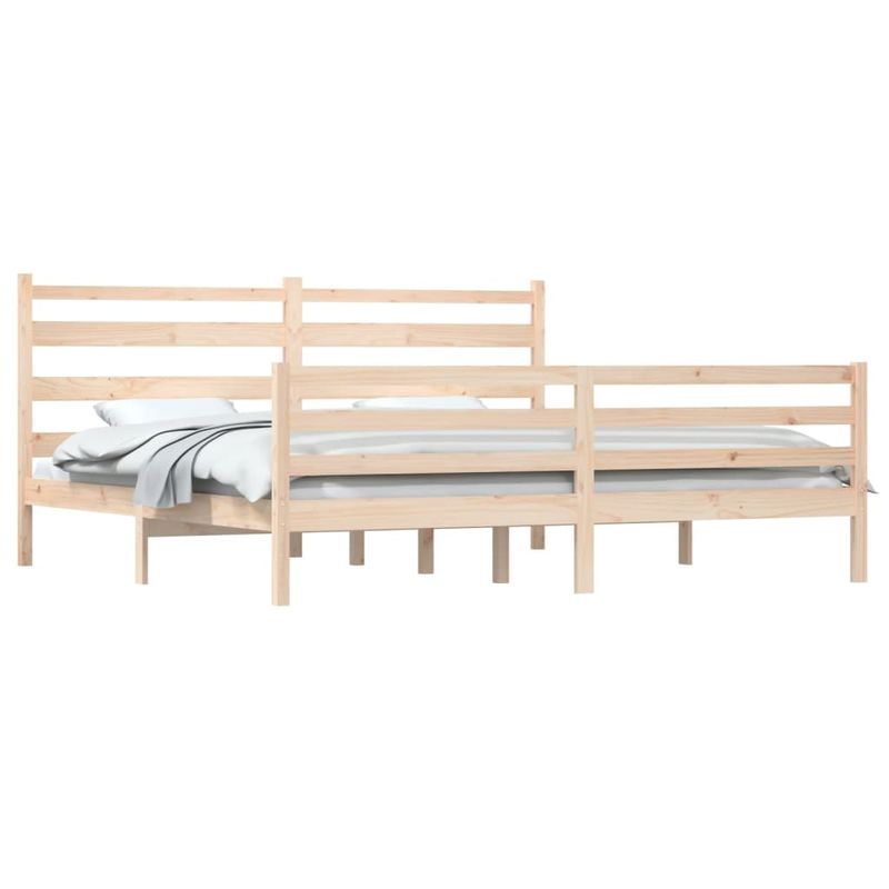 Casa si Gradina - Mobilier - Paturi si accesorii - Paturi - Cadru de pat mic single, 200x200 cm, lemn masiv de pin - Infinity.ro