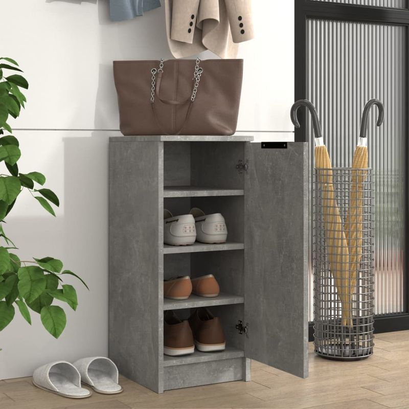 Casa si Gradina - Mobilier - Organizare si depozitare - Organizator incaltaminte - Pantofar, gri beton, 30x35x70 cm, lemn compozit - Infinity.ro