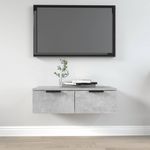 Casa si Gradina - Mobilier - Biblioteci si rafturi - Rafturi - Dulap de perete, gri beton, 68x30x20 cm, lemn compozit - Infinity.ro