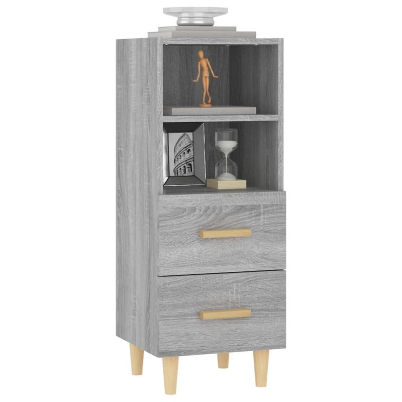 Casa si Gradina - Mobilier - Comode si corpuri - Comode - Servanta, gri sonoma, 34,5x34x90 cm, lemn compozit - Infinity.ro