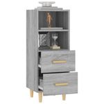 Casa si Gradina - Mobilier - Comode si corpuri - Comode - Servanta, gri sonoma, 34,5x34x90 cm, lemn compozit - Infinity.ro