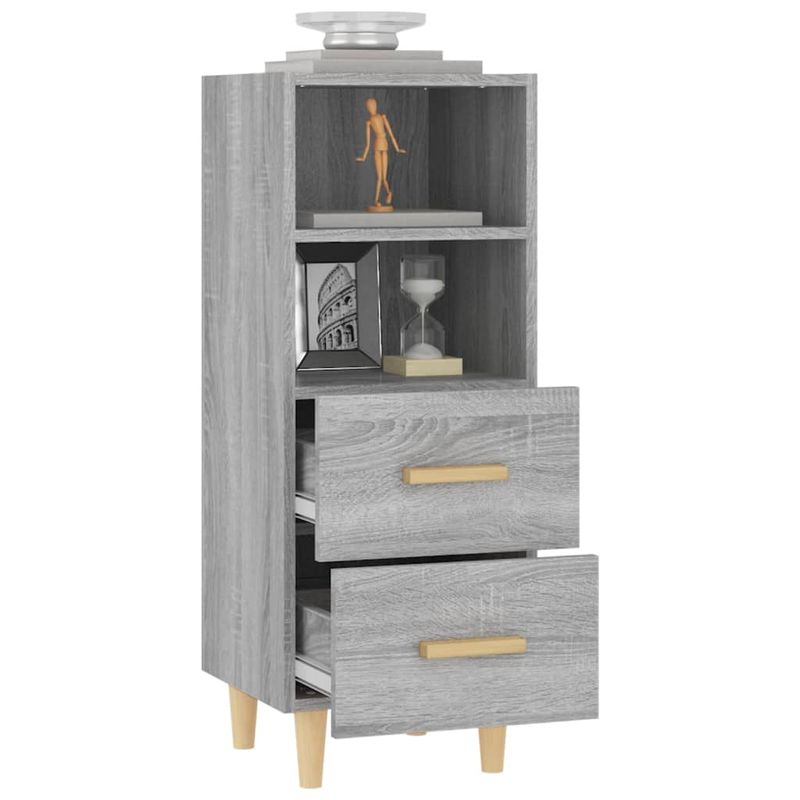 Casa si Gradina - Mobilier - Comode si corpuri - Comode - Servanta, gri sonoma, 34,5x34x90 cm, lemn compozit - Infinity.ro