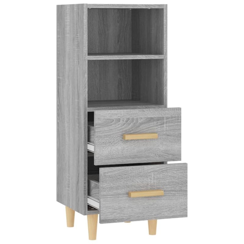 Casa si Gradina - Mobilier - Comode si corpuri - Comode - Servanta, gri sonoma, 34,5x34x90 cm, lemn compozit - Infinity.ro